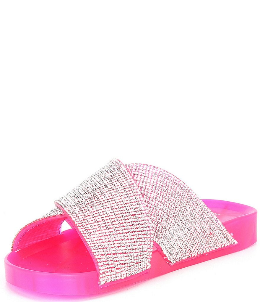 Gianni Bini Emersinne Rhinestone Crossband Jelly Slides