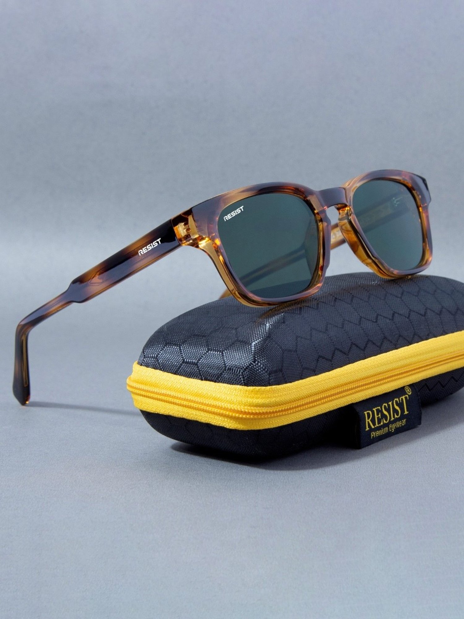 Resist Eyewear Brown Wayfarer uv protected Unisex Sunglasses