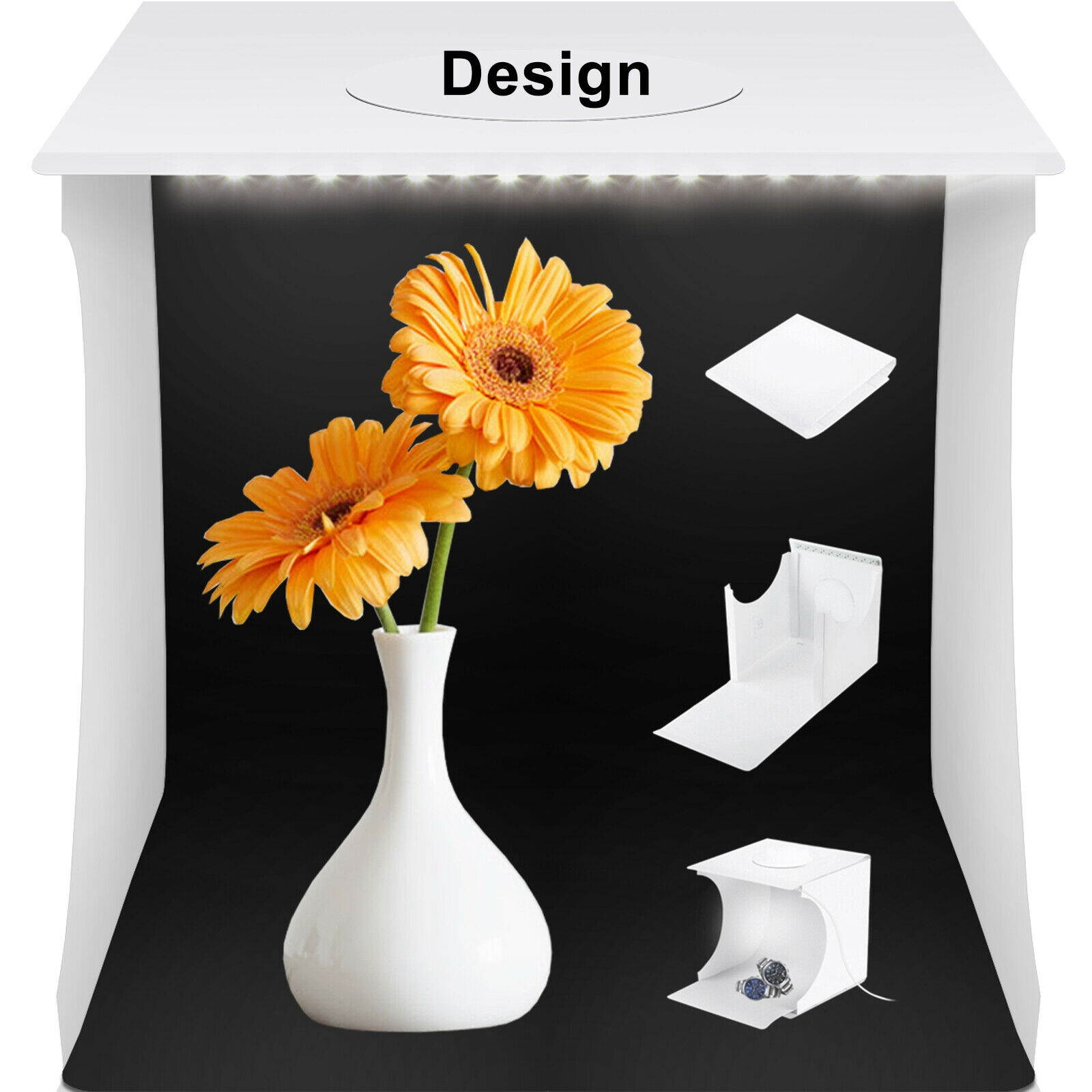 Portable Light Room Photo Photography Lighting Tent Kit Cube Box 6Pcs Backdrops