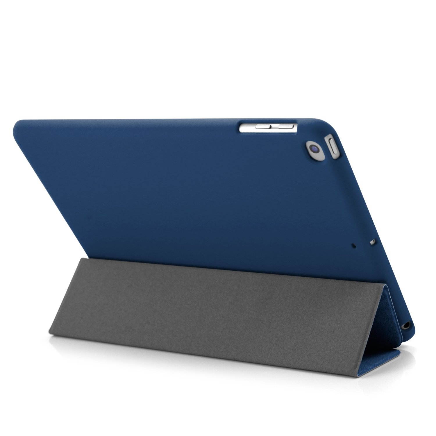 KHOMO - Compatible with iPad 5th 6th Generation (2017 & 2018) 9.7 inch Case - Dual Series - Ultra Slim Hard Cover with Auto Sleep Wake Feature - Dark Twill Blue
