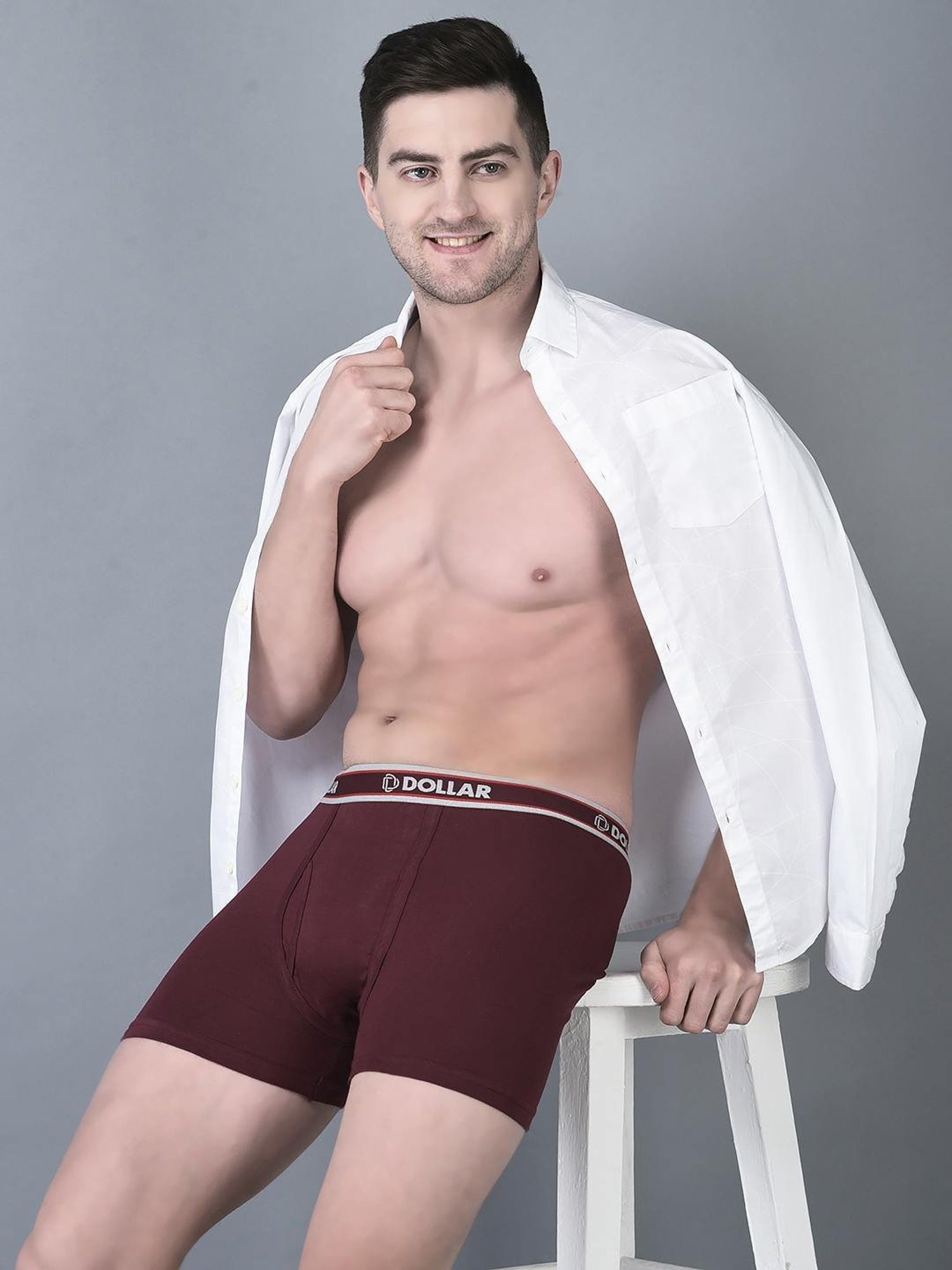 Dollar Bigboss Assorted Cotton Regular Fit Trunks - Pack Of 3