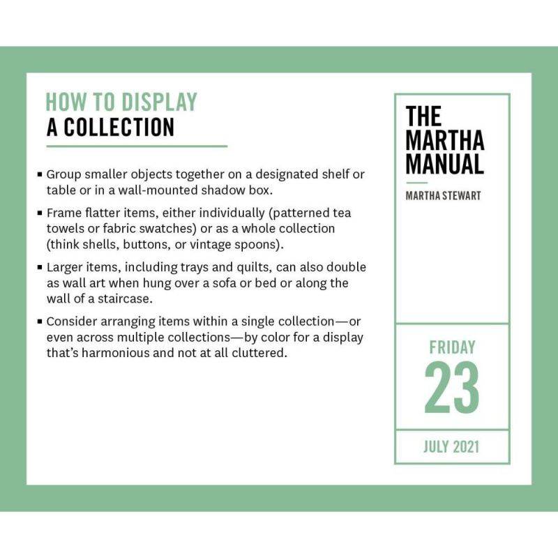 The Martha Manual 2021 Day-to-Day Calendar