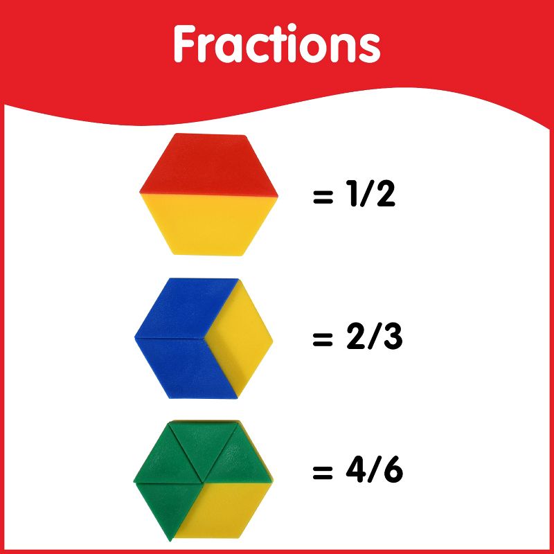 Edx Education Plastic Pattern Blocks - Set of 250 - Ages 4+