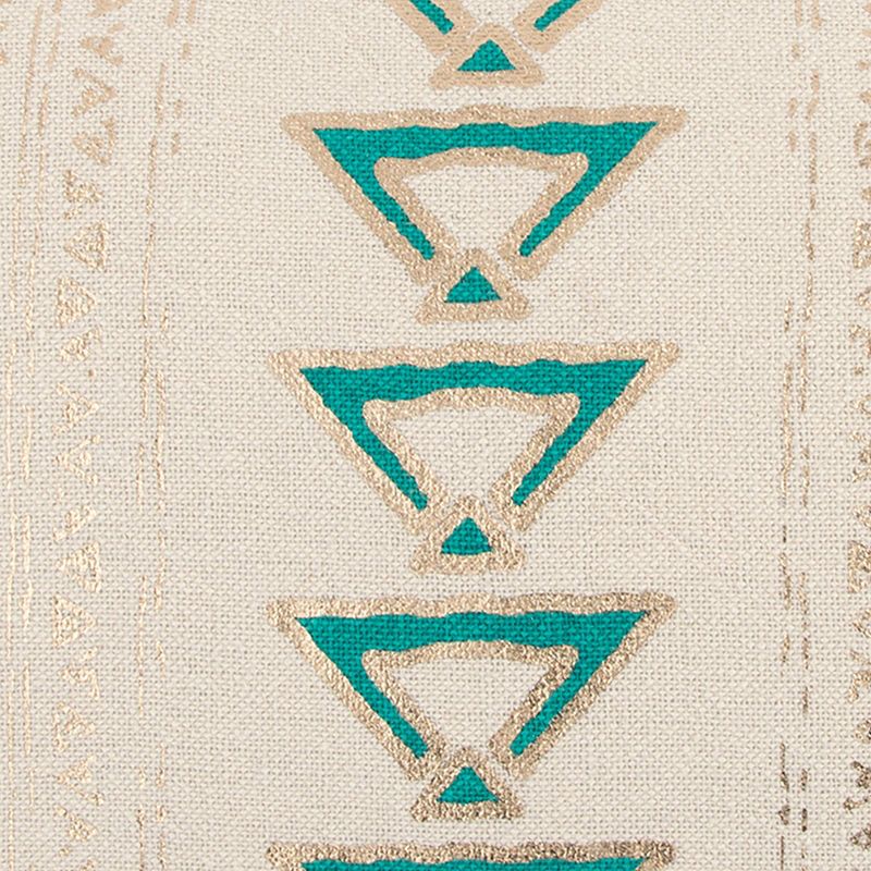 14"x26" Poly Filled Geometric Throw Pillow Teal - Rizzy Home