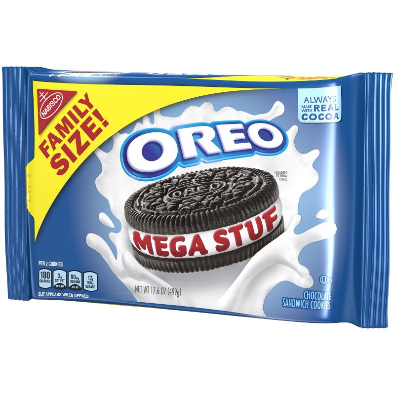 Oreo Mega Stuf Family Size Sandwich Cookies - 17.6oz