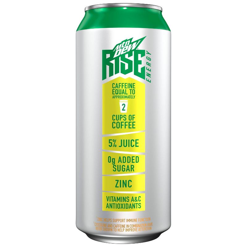 Mountain Dew Rise Tropical Sunrise Energy Drink - 16 fl oz Can