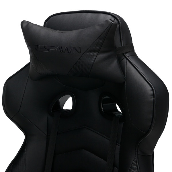 RESPAWN 110 Racing Style Gaming Chair, Reclining Ergonomic Leather Chair with Footrest, in White (RSP-110-WHT)