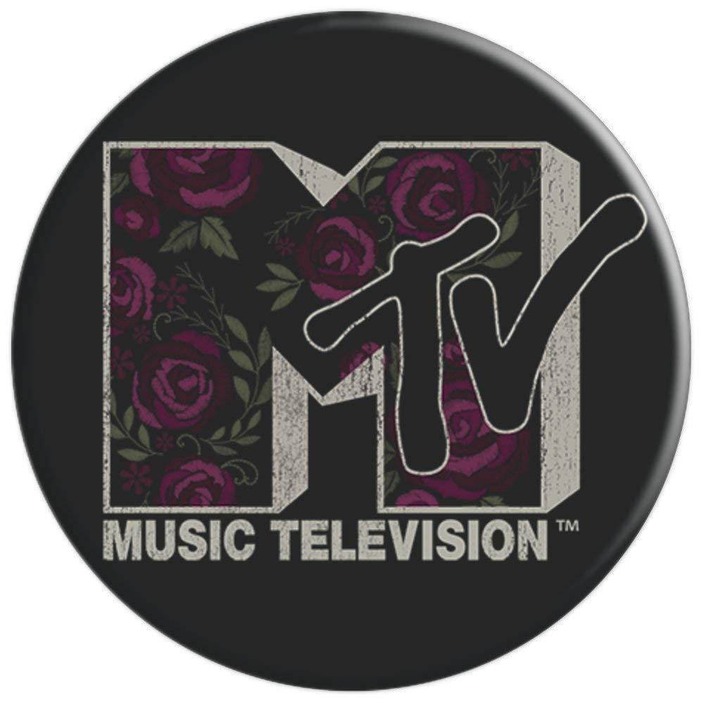 MTV Logo Deep Purple Floral Rose