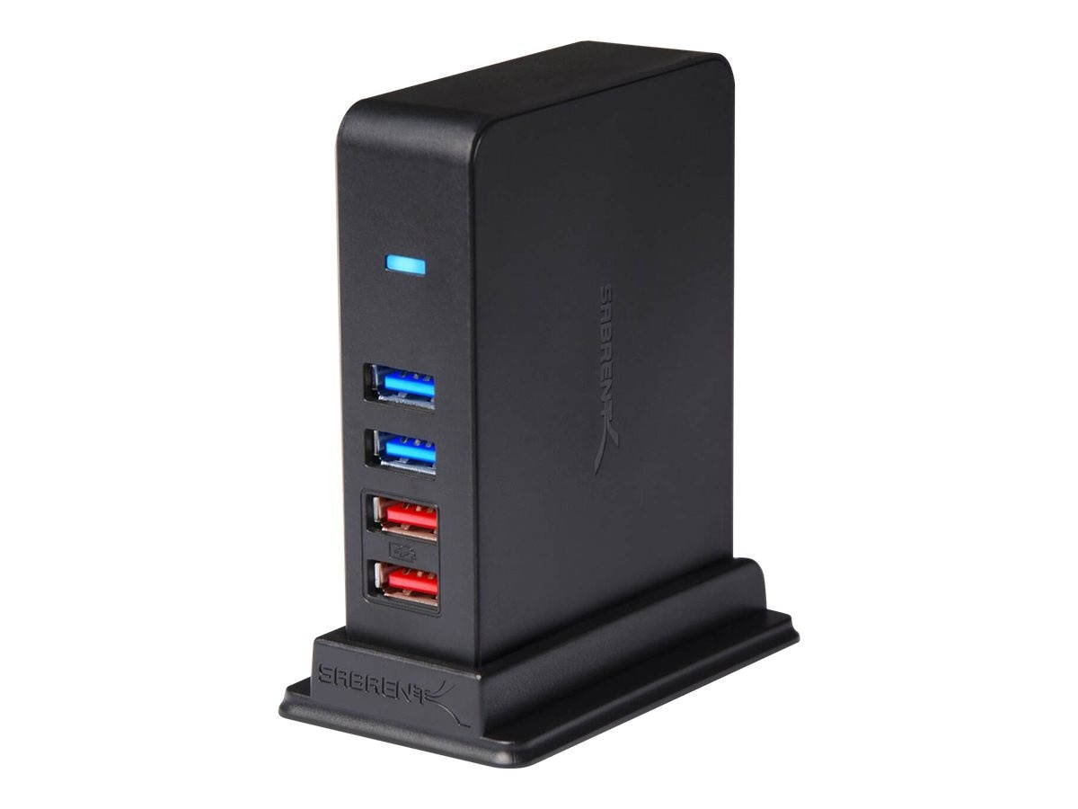 Sabrent 7 Port USB 2.0 HUB + 2 Charging Ports w/ 12V/4A Power Adapter HB-U930