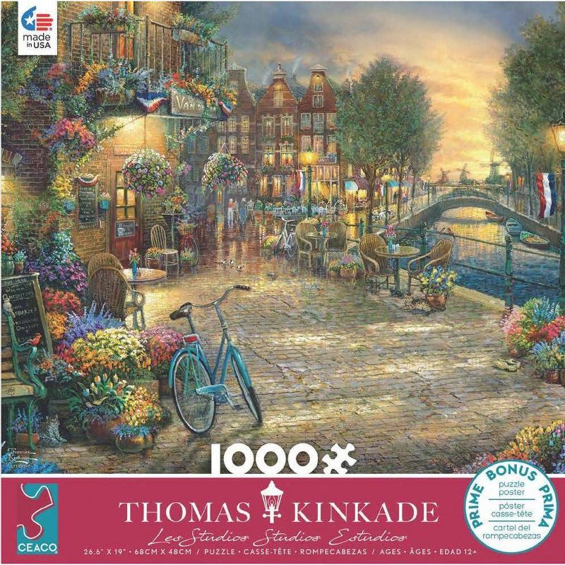 Ceaco Thomas Kinkade: Amsterdam Cafe Jigsaw Puzzle - 1000pc