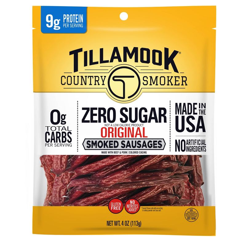 Tillamook Zero Sugar Original Smoked Sausages - 4oz