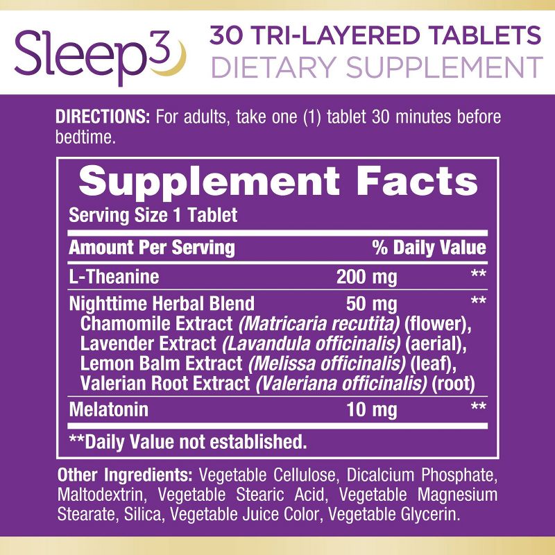 Nature's Bounty Sleep 3 Tri-Layered Tablets - 30ct