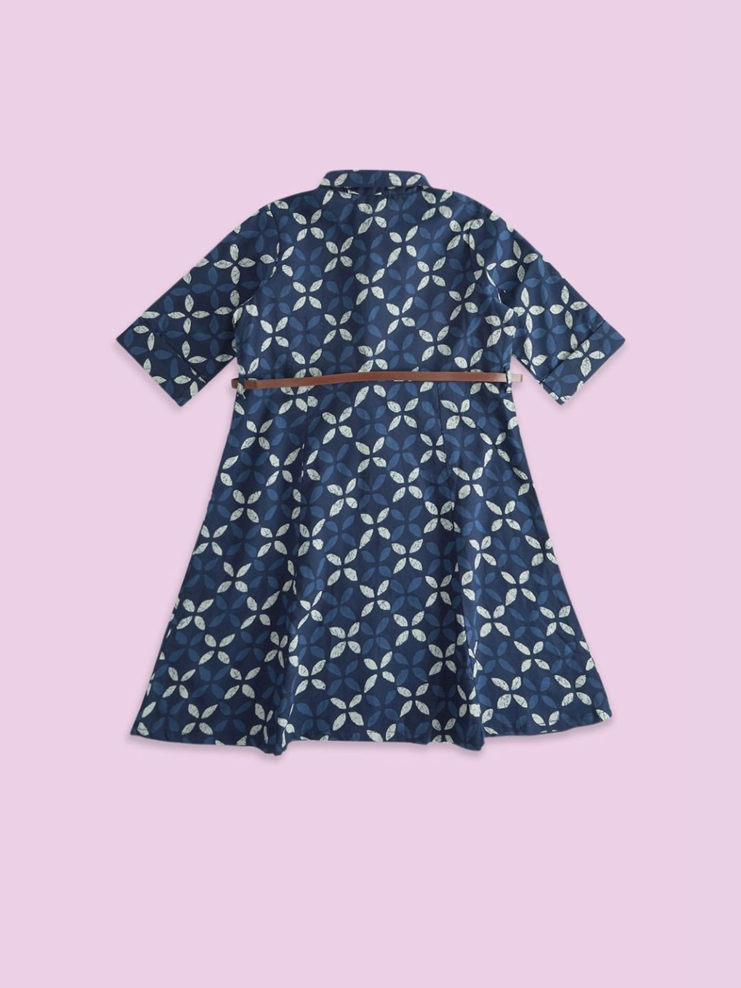 Akkriti by Pantaloons Kids Blue Cotton Printed Party Dress