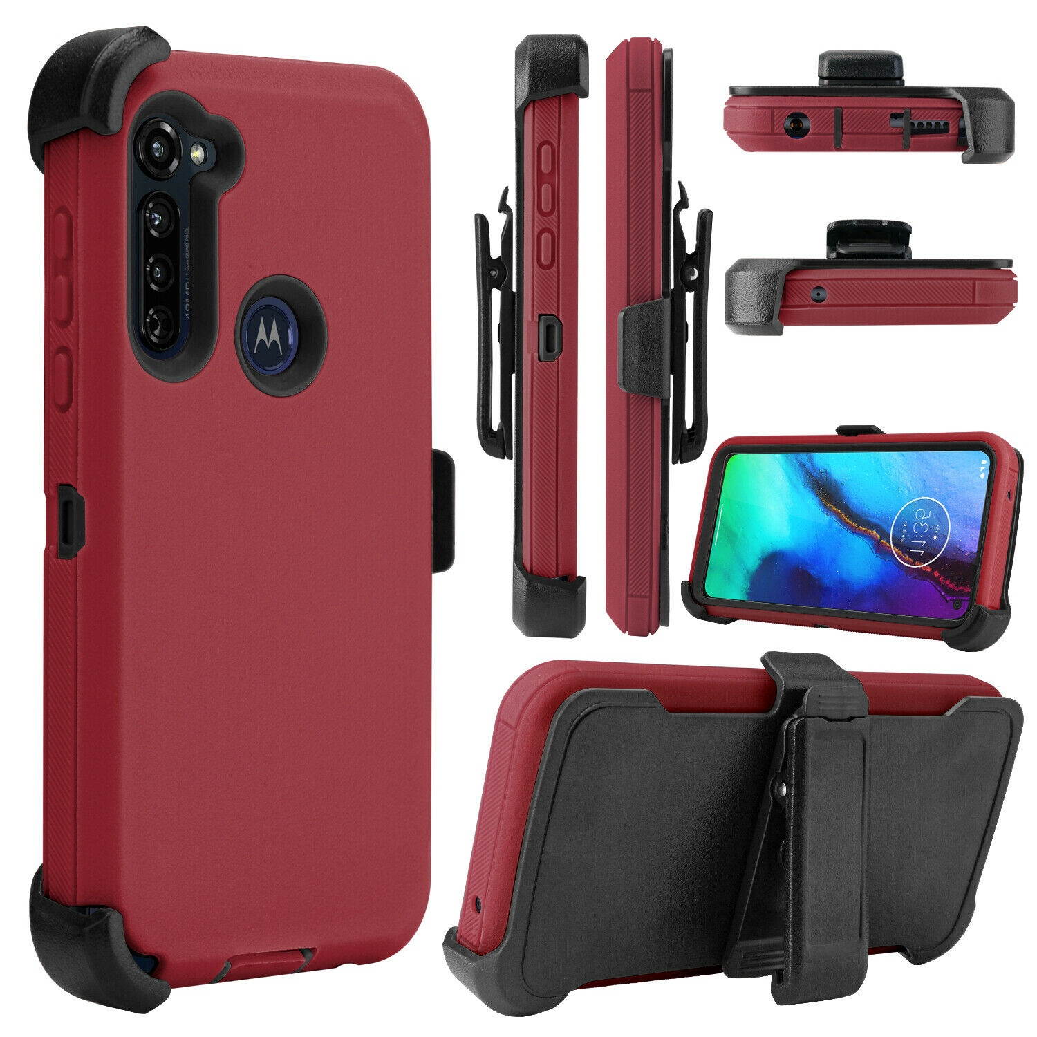 For  Moto G Power 2020/G Stylus/G8 Power/G8 Play Holster Belt Clip Case