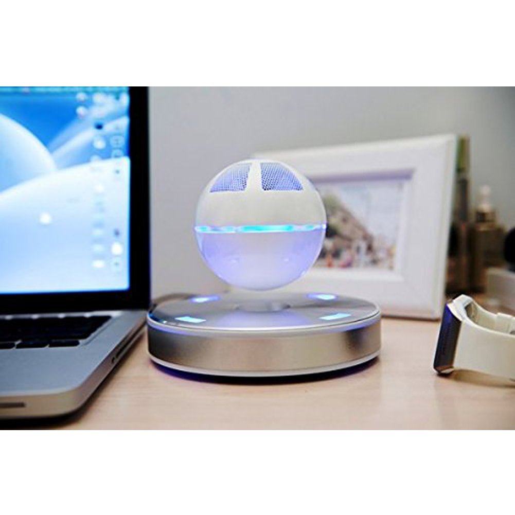 Tekit Portable Wireless Bluetooth Floating Levitating Maglev Speaker ,Levitating Bluetooth Speaker - Floating Wireless Speaker(White)
