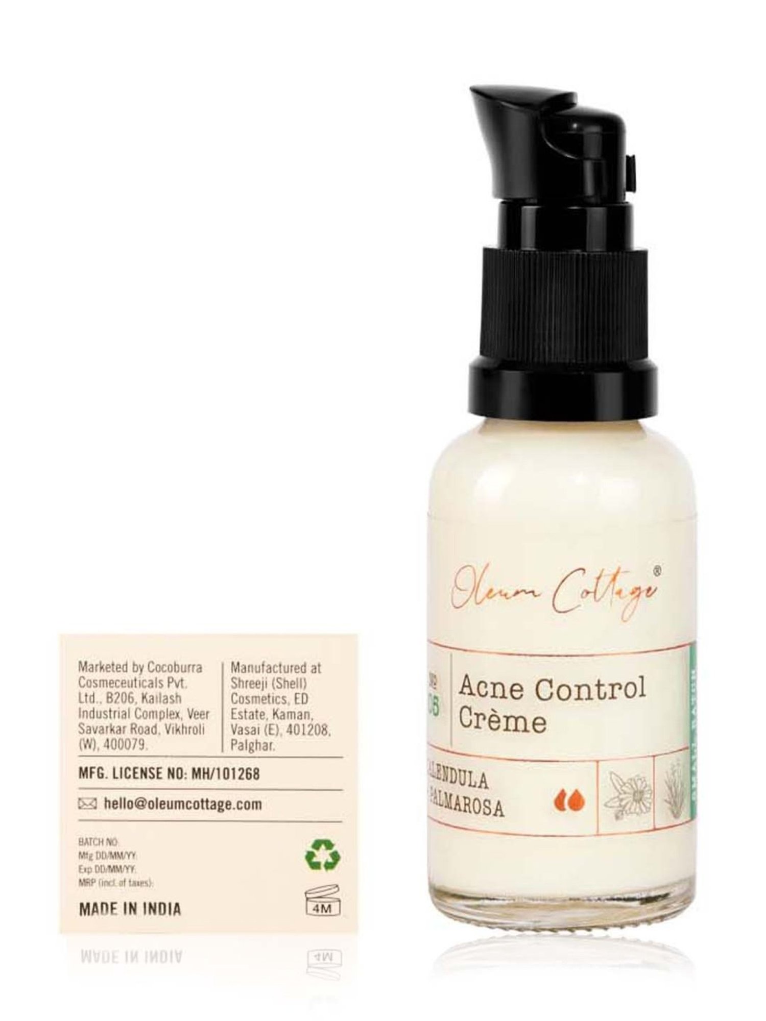 Oleum Cottage Acne Control Creme - 30 ml