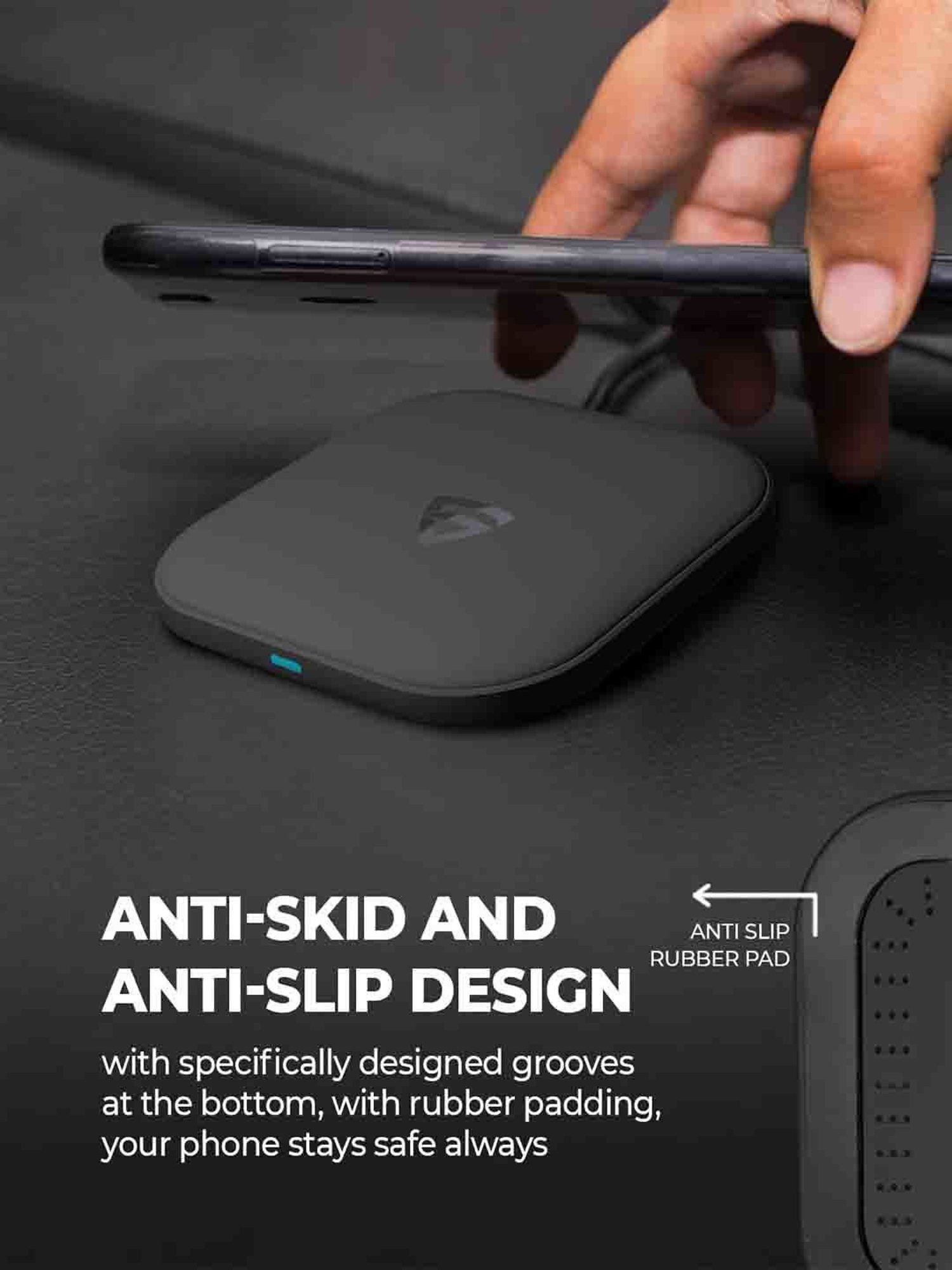 RAEGR Arc One 15W Type-C PD Wireless Charging Pad (Black)