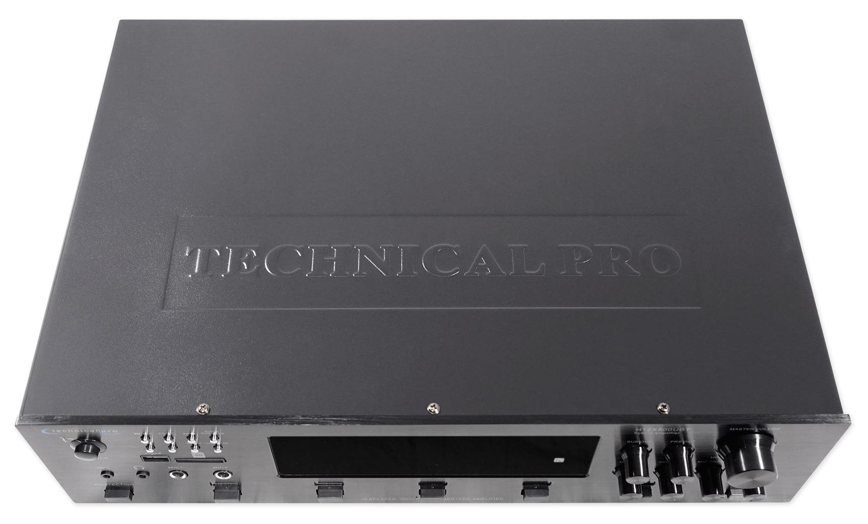 Technical Pro h12x500ubt Digital Hybrid Amplifier, Preamp & Tuner With 12 Speaker Output