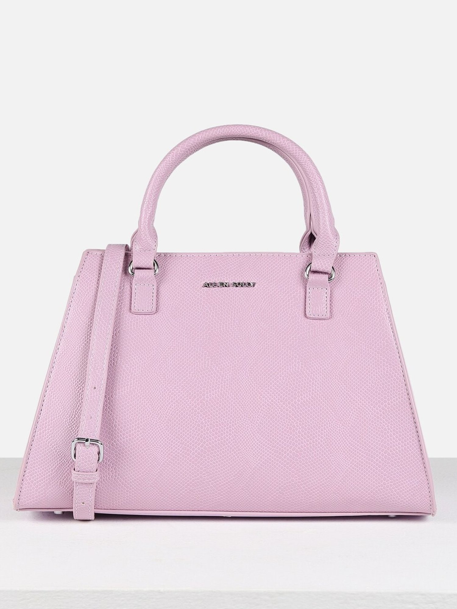 Allen Solly Purple Textured Medium Handbag