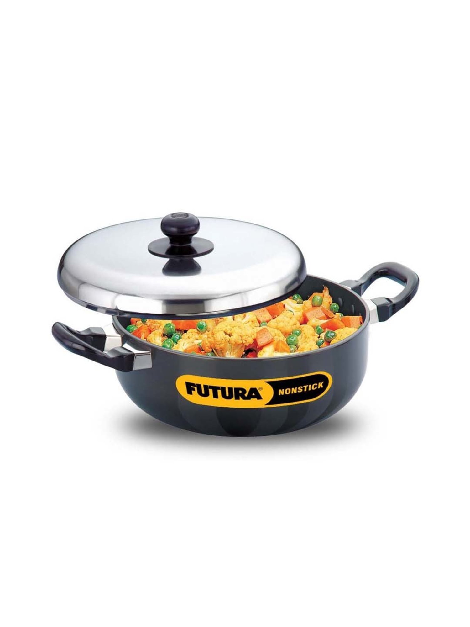 Hawkins Black & Silver Hard Anodised 22.7 cm Non-Stick Multipurpose Pan With Lid (3 L) - Set of 1