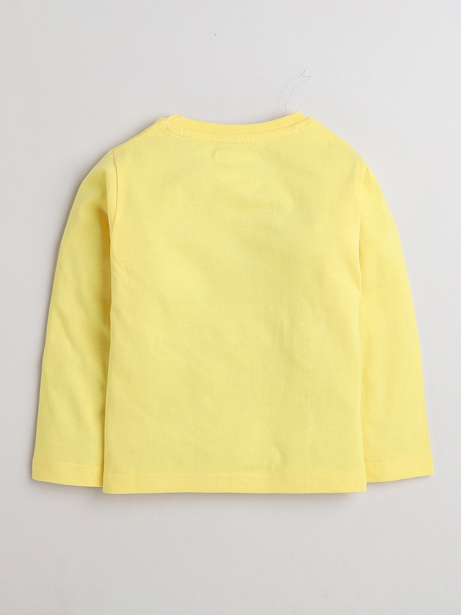 Bumzee Boys Yellow & Coral Printed Full Sleeves T-Shirt with Pyjamas