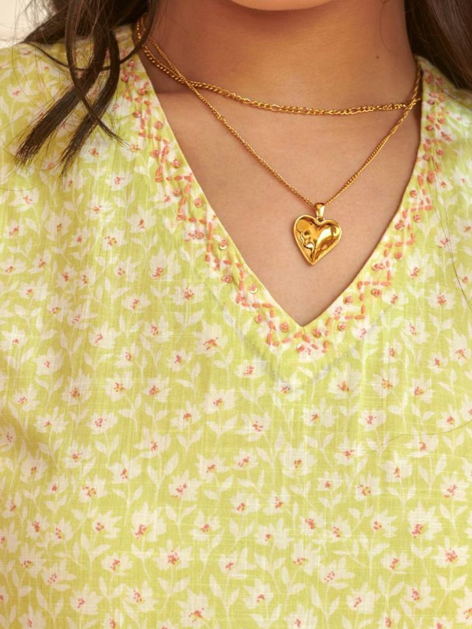 Prakriti Jaipur Green Flora Midi Dress