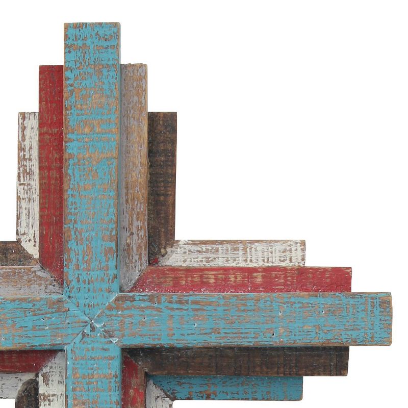 14.4" x 8.5" Rustic 3D Wooden Wall Cross - Stonebriar Collection
