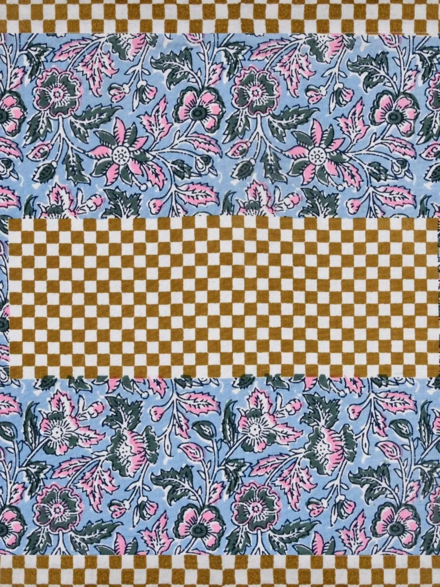 Living Roots Floral Beige 300 TC Cotton Bedsheet with 2 Pillow Covers