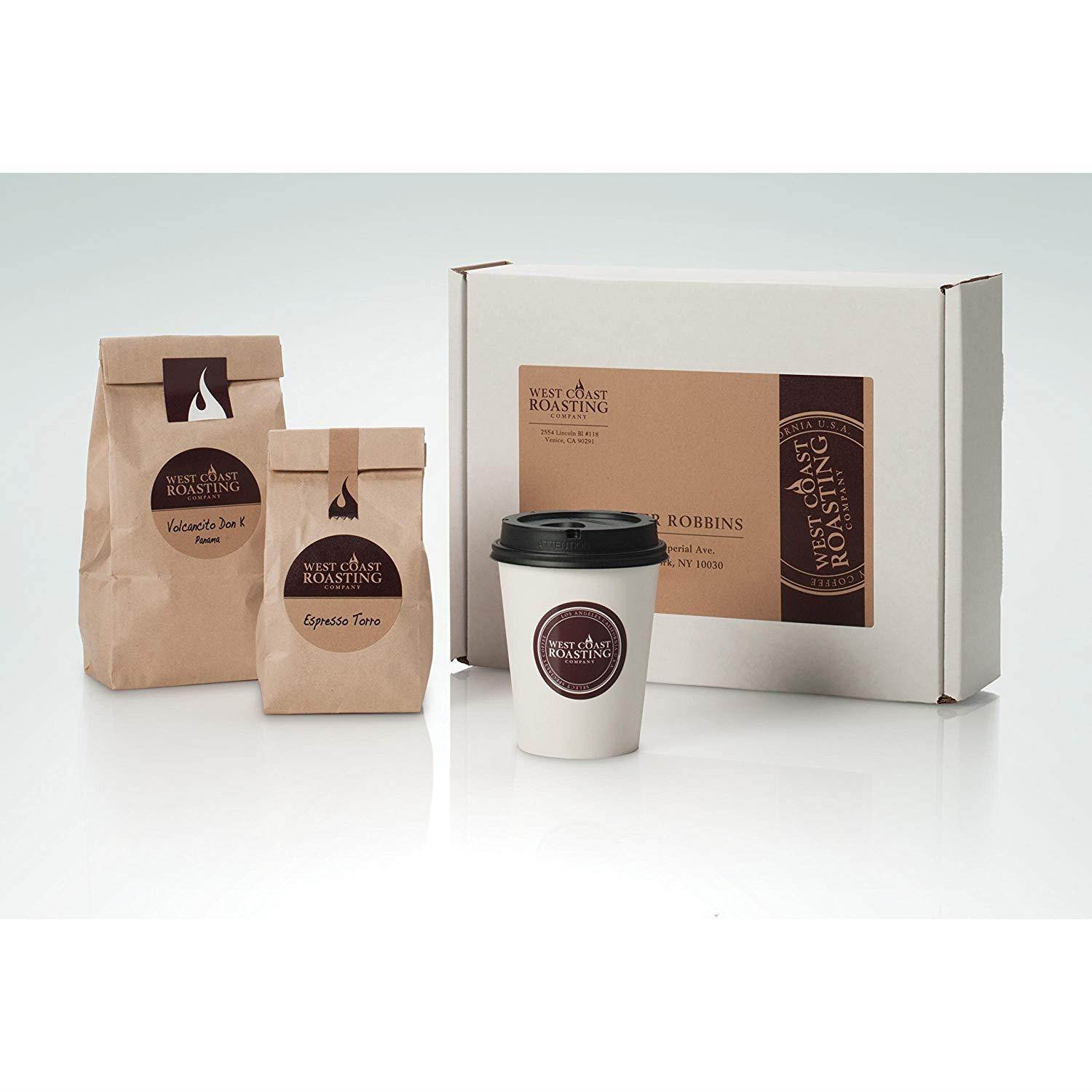 Avery Print-to-the-Edge Kraft Brown Round Labels , 2-1/2" Diameter, 225 Labels per Pack, Case Pack of 5 (22808)