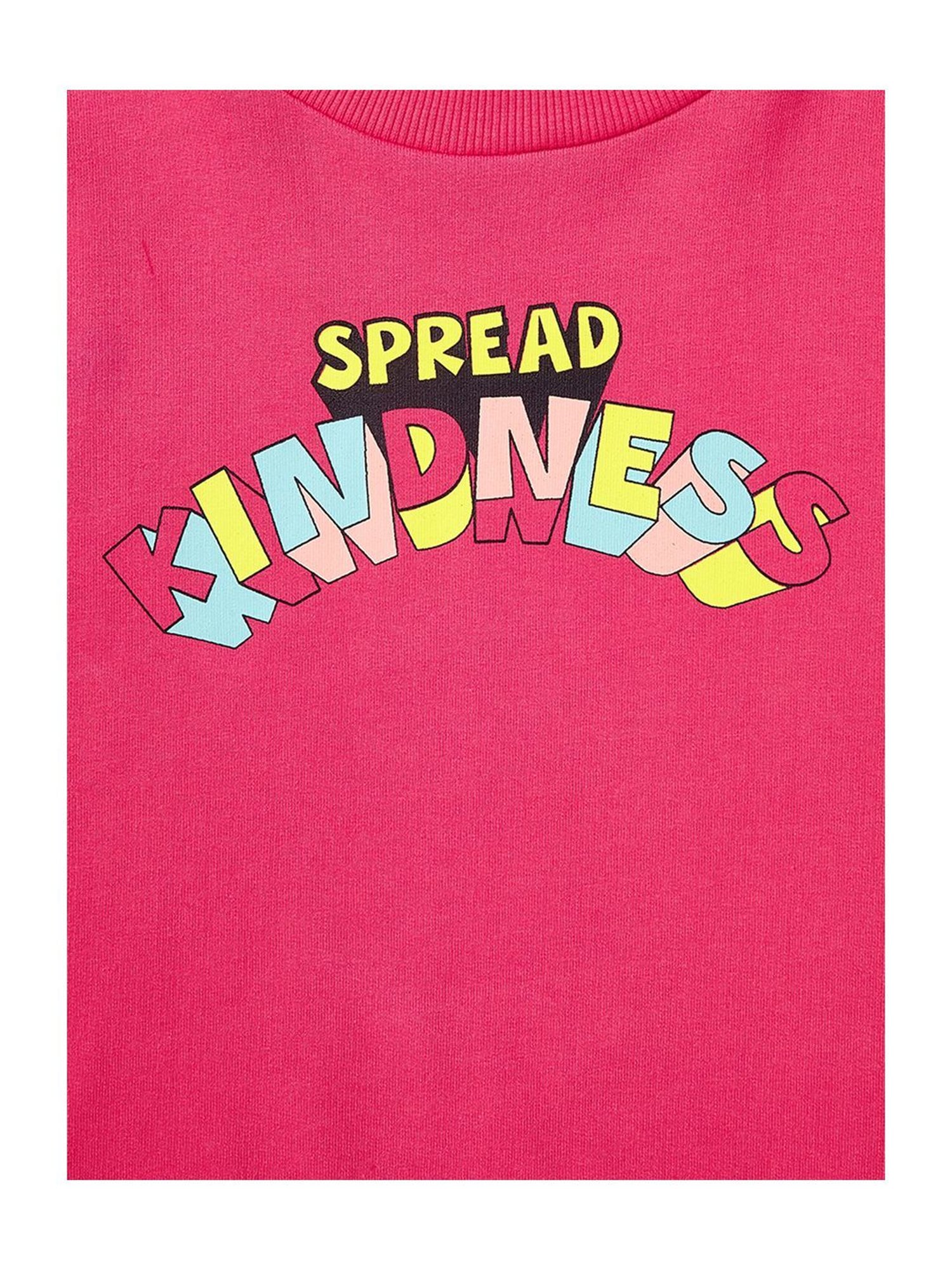 Cub McPaws Kids Pink Cotton Printed Full Sleeves Sweatshirt