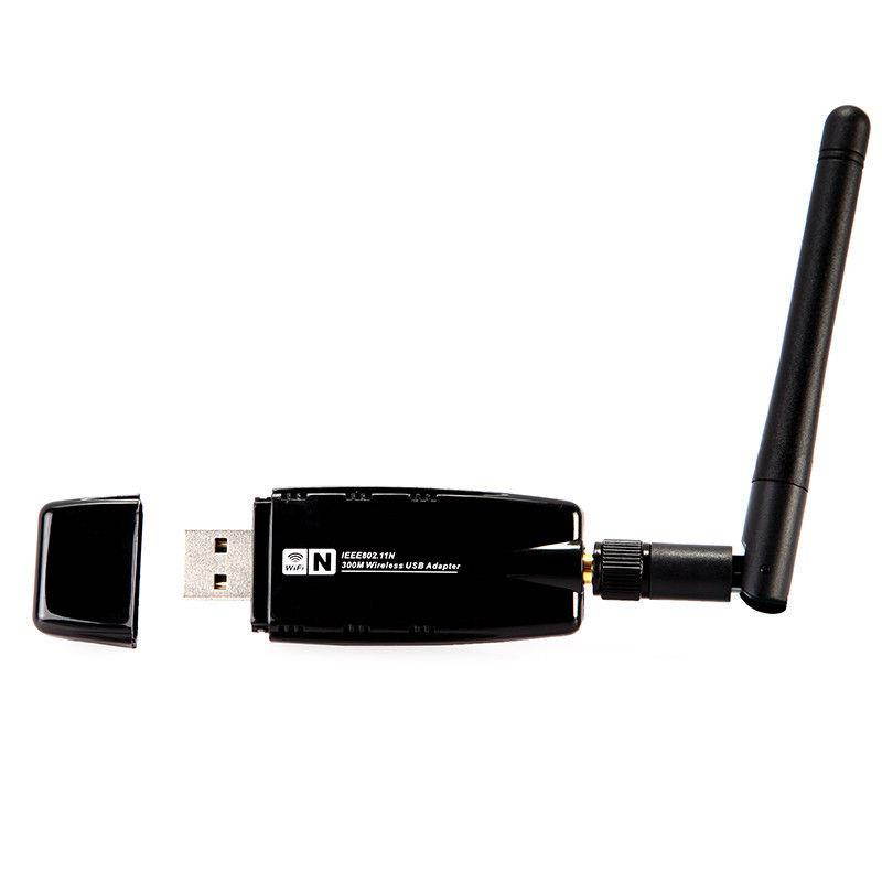 300Mbps USB Wireless Adapter WiFi Lan Network Card External Antenna