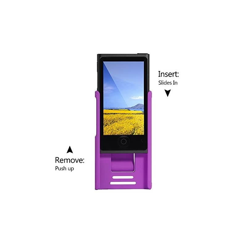 iPod Nano 7 case  Ultra Slim Protective Case for iPod Nano 7amp8th Generation with Premium Tempered Glass Screen Protector Mystic Purple