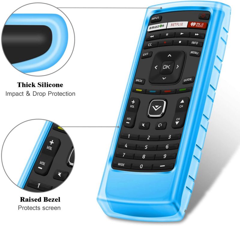 Fintie Remote Case for Vizio XRT112 / XRV4TV Smart TV Remote Controller, CaseBot (Honey Comb) Lightweight Anti-Slip Shockproof Silicone Cover for Vizio XRT112 / XRV4TV Remote, Sky Blue Glow