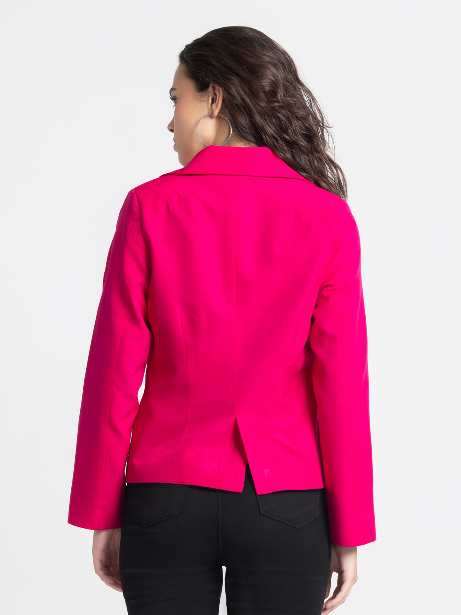 SHAYE Fuchsia Regular Fit Blazer