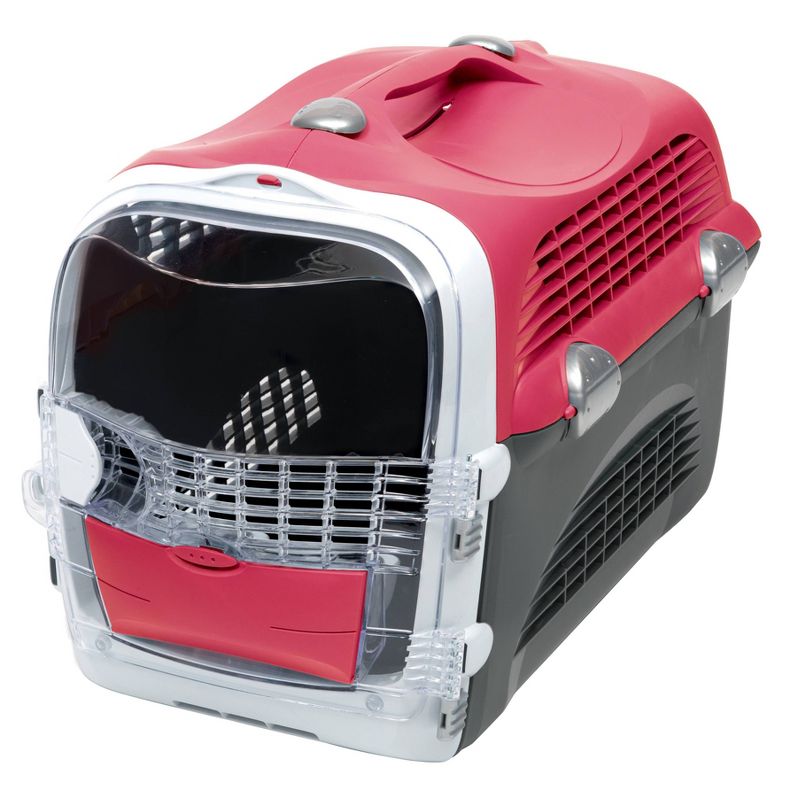K&H Pet Products 3994 Thermo Outdoor Water Resistant Safe Escape Heated Kitty House with 2 Door Flaps For Feral and Outdoor Cats, Barn Red, Black