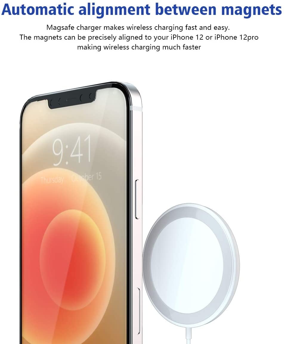 AICase Wireless Charger for iPhone and Galaxy Compatible with MagSafe Magnetic Charger