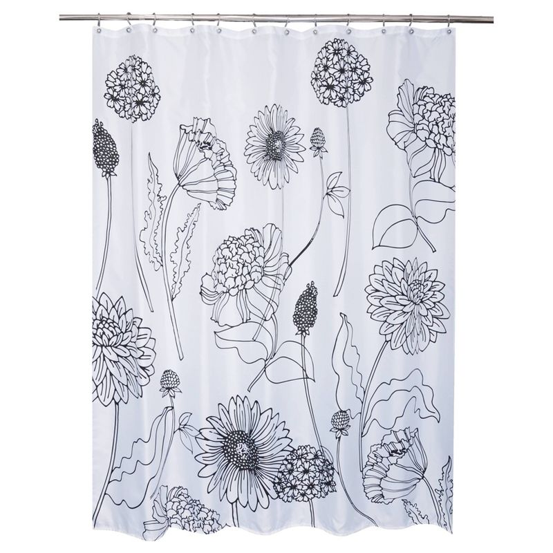 Sketchbook Shower Curtain Black/White - Moda at Home