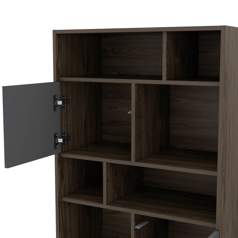 67" Aster 7 Tier Shelf Bookshelf Brown - RST Brands