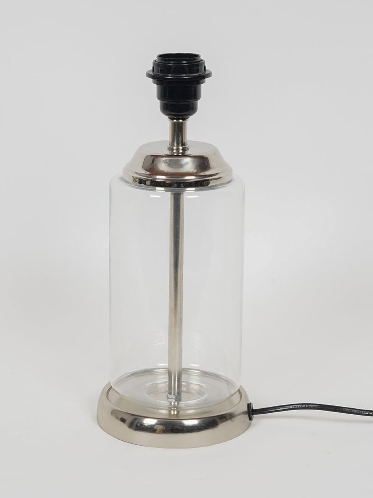 Kapoor Lamp Shades Transparent & Pink Glass Duffield Clear Cotton Shade Table Lamp