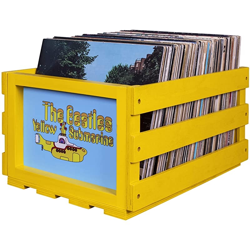 AC1004AYS Record Storage Crate Holds up to 75 Albums The Beatles Yellow Submarine
