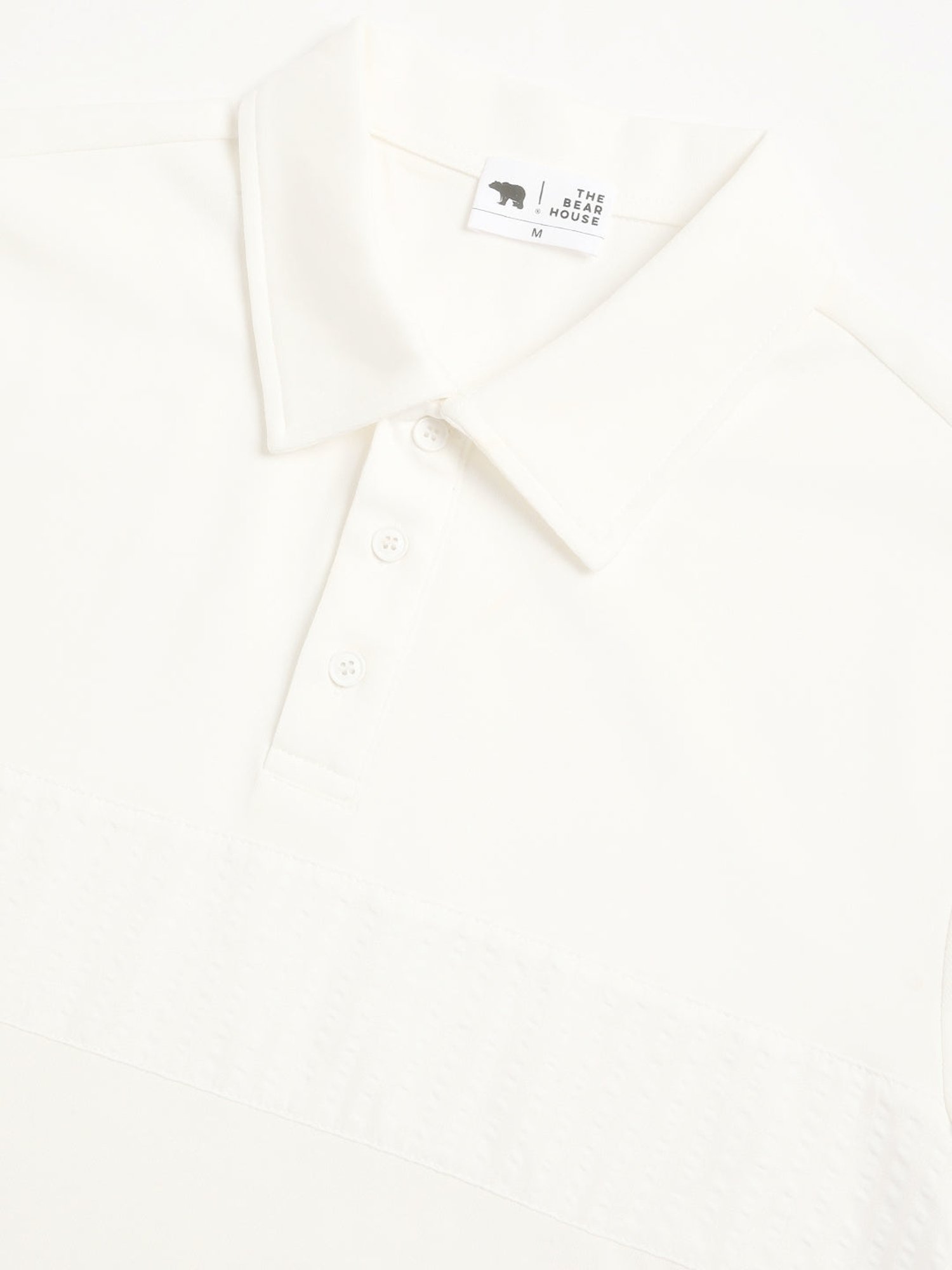 The Bear House White Slim Fit Polo T-Shirt