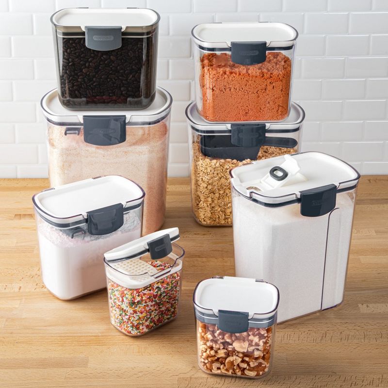 Progressive International 8 Piece Clear Dry Ingredient Storage Container Set
