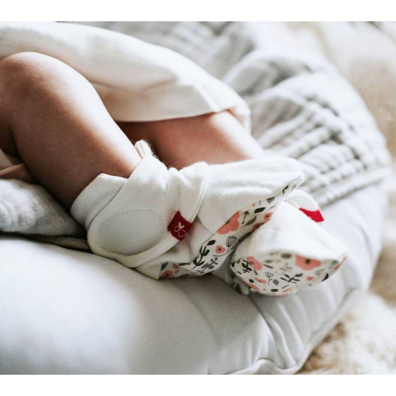 Goumi Baby Girls' Organic Cotton Enchanted Garden Floral Boots - Pink 0-3M