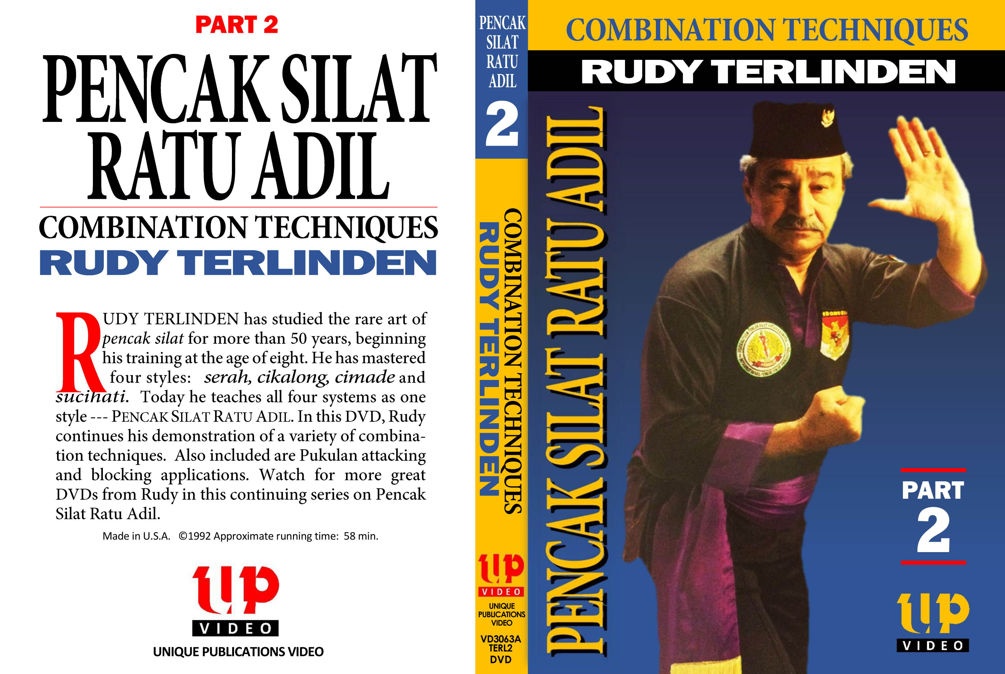 Indonesian Pencak Silat Ratu Adil #2 Pukulan forms 1 & 2 DVD Rudy Terlinden