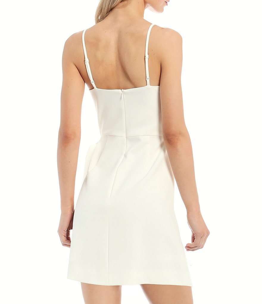 Eva Varro Floral Placement Print Knit Jersey Reversible to Solid Black Sheath Dress