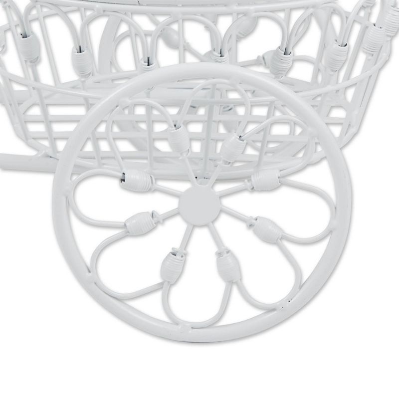 11.2" Indoor/Outdoor Iron Bicycle Planter White - Zings & Thingz