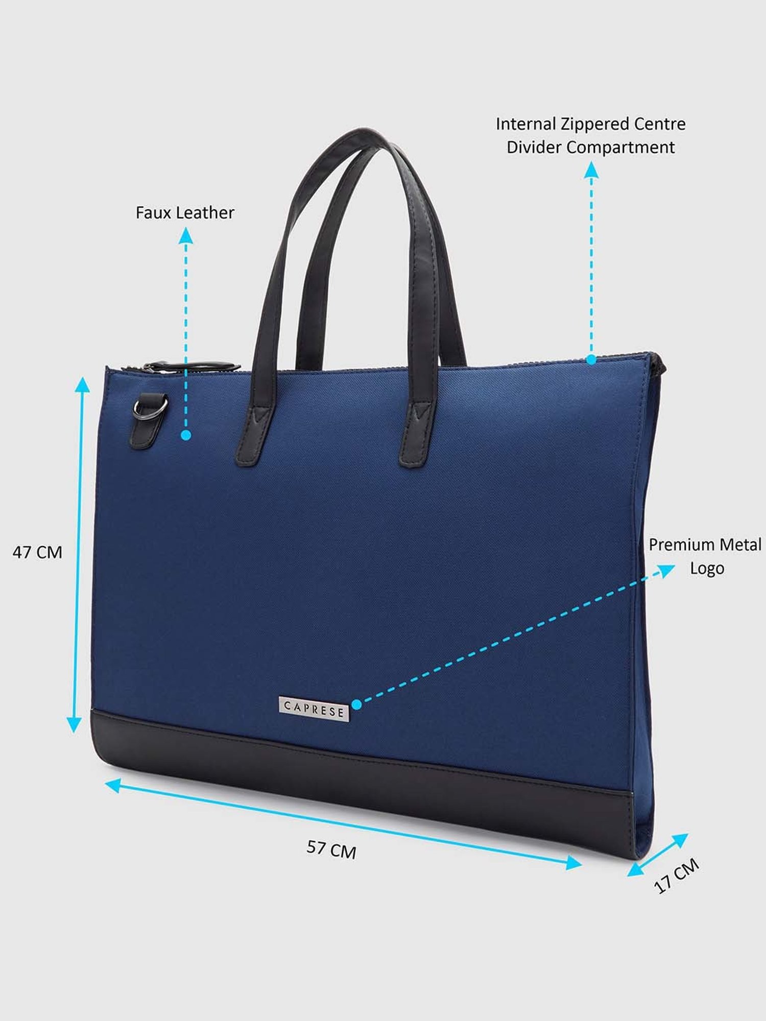 Caprese Rogue Navy Solid Large Messenger Bag