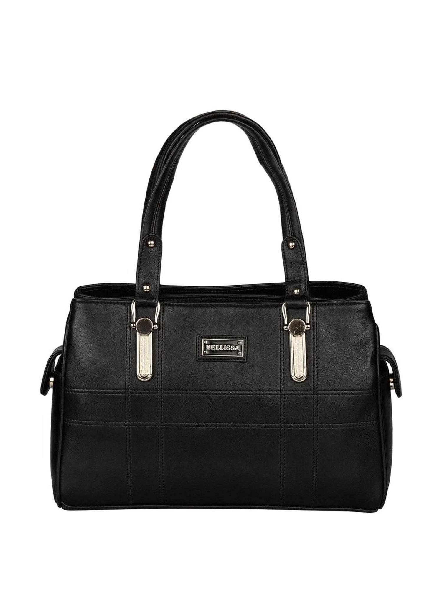Bellissa Black Solid Medium Handbag