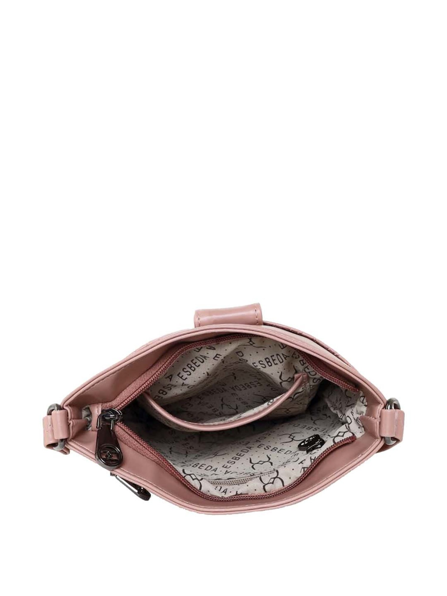 Esbeda Peach Solid Small Sling Handbag