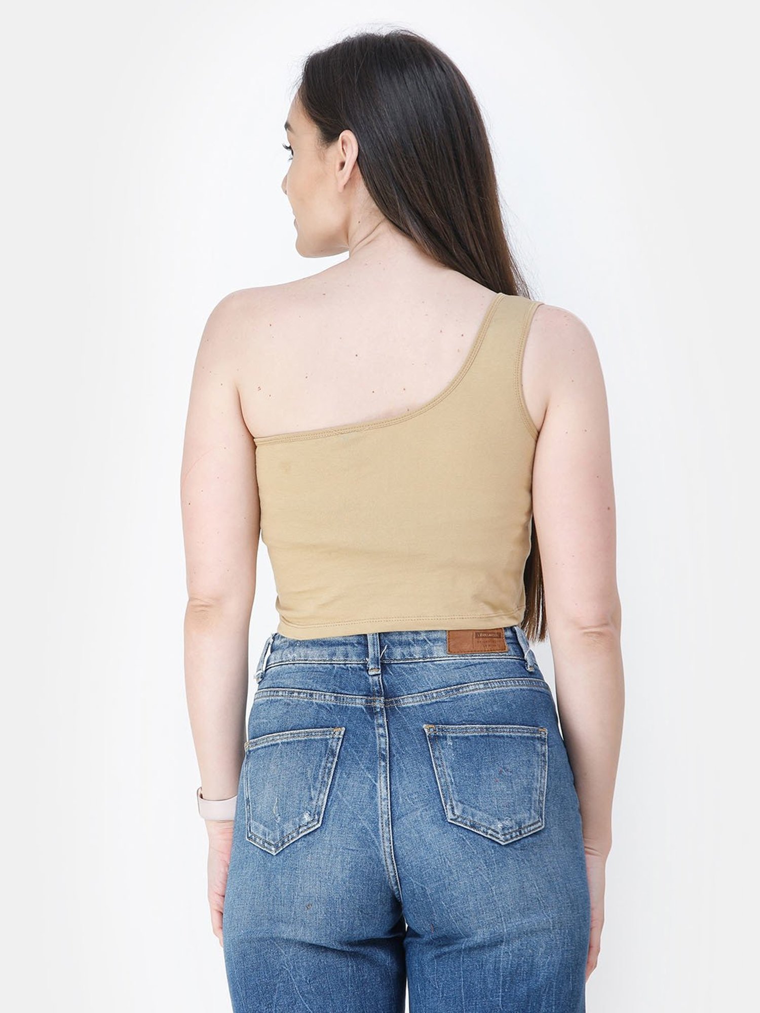 Cation Beige Crop Top